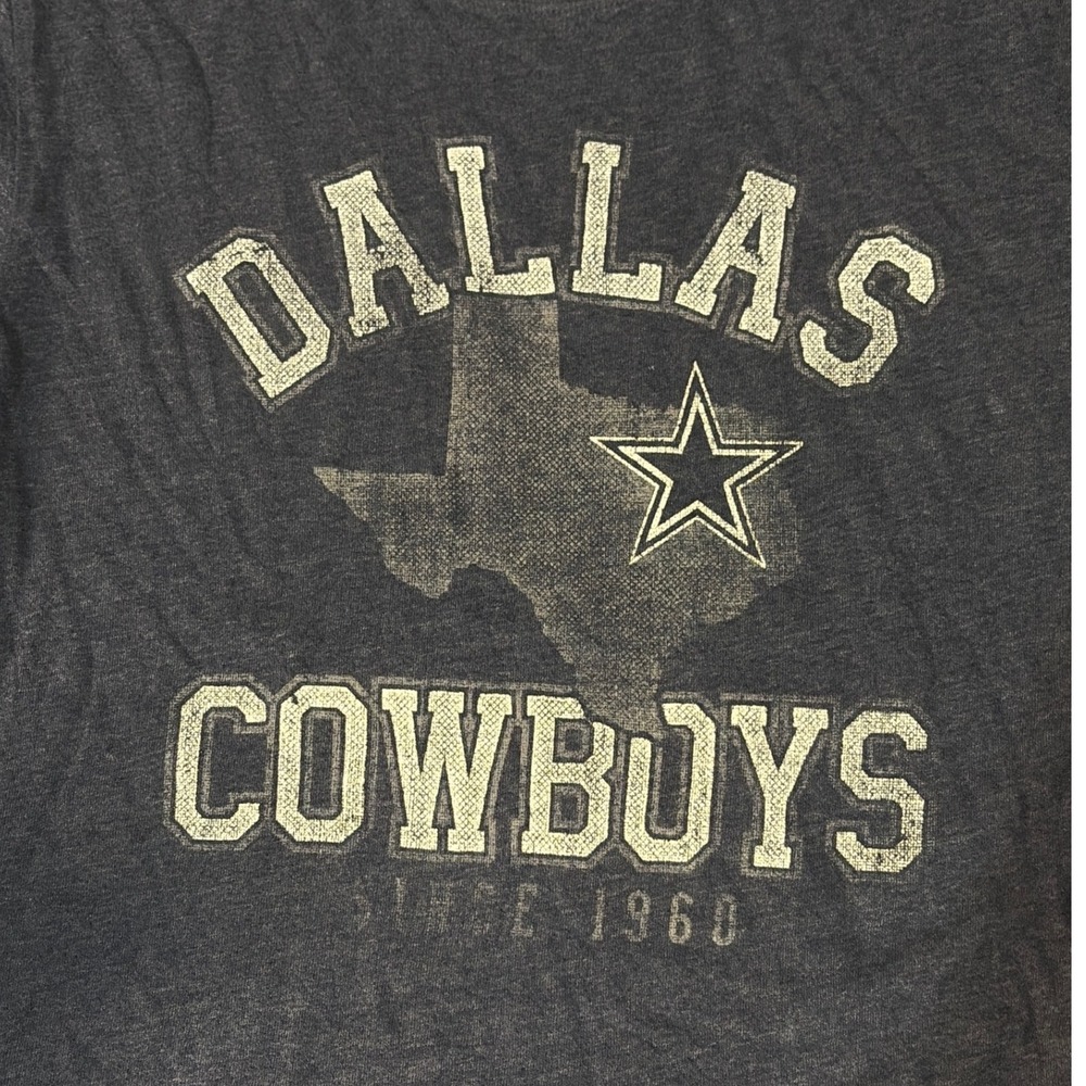 Dallas Cowboys Authentic Mens Large T-Shirt Navy Blue Tri-Blend Texas Star Logo